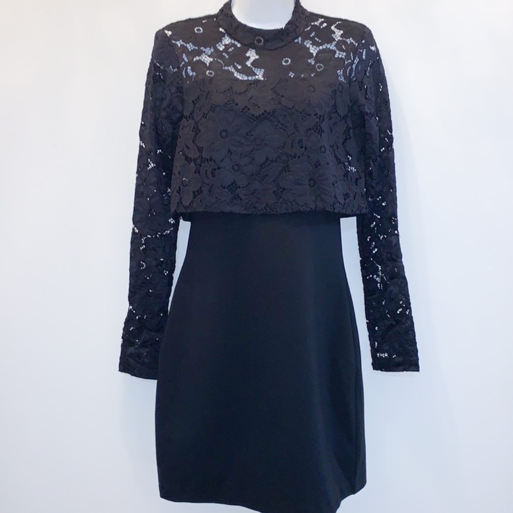 Parker lace black dress